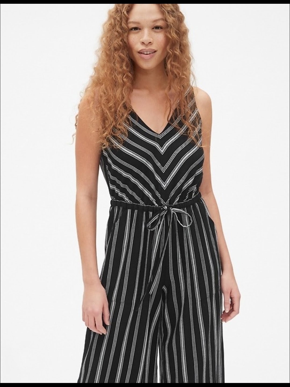 Gap Sleeveless Wide-Leg Jumpsuit in Black